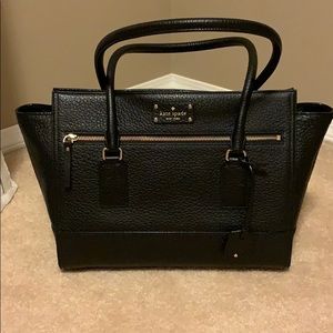 Kate Spade Black textured leather purse